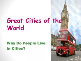 Great Cities of the World