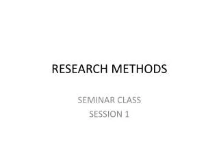 RESEARCH METHODS