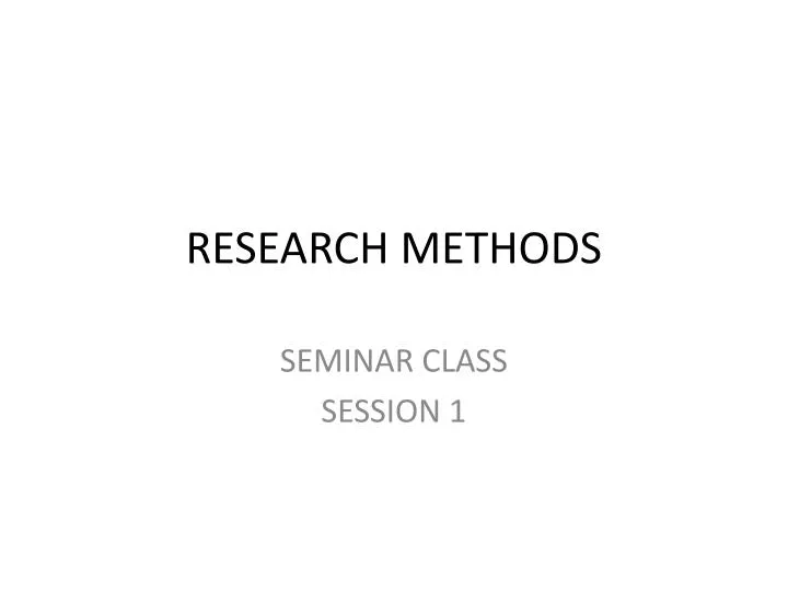 research methods