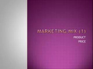 marketing mix 1