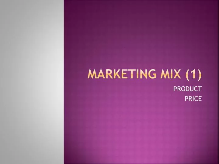 marketing mix 1