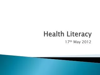 Health Literacy