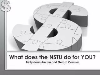 What does the NSTU do for YOU?
