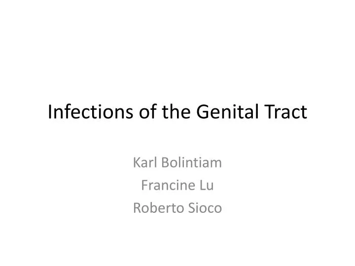 infections of the genital tract