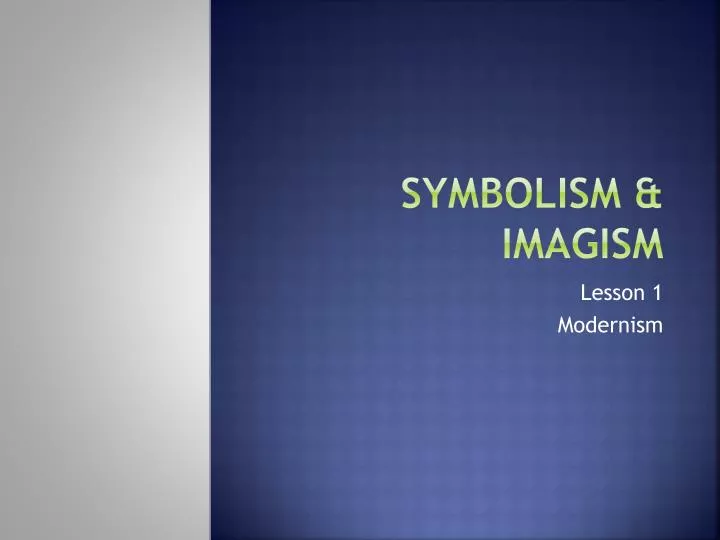 symbolism imagism