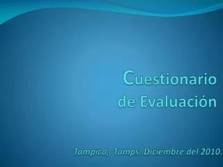 c uestionario de evaluaci n