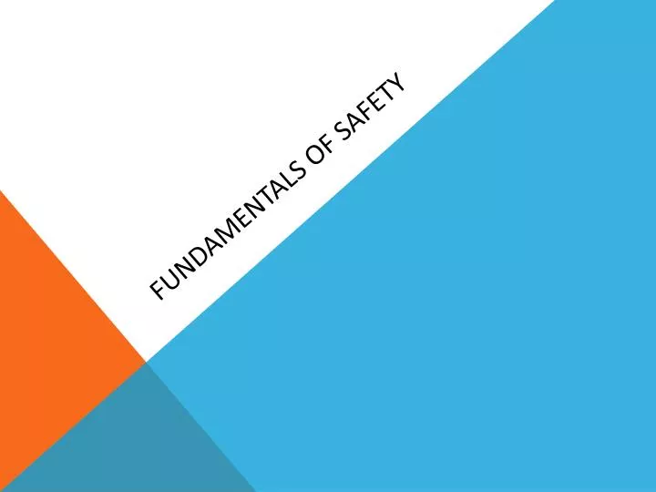 fundamentals of safety