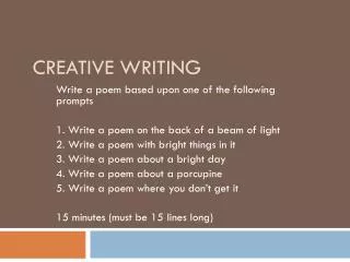 Creative Writing