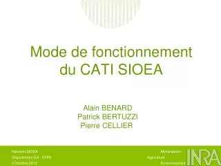 mode de fonctionnement du cati sioea