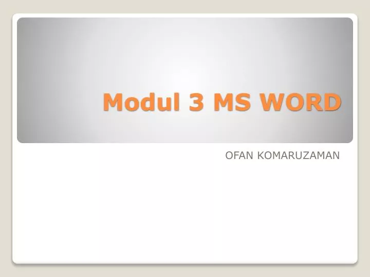 modul 3 ms word