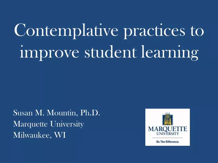 contemplative practices to improve student learning