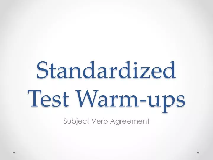 standardized test warm ups