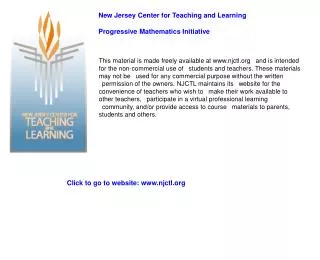Click to go to website: www.njctl.org