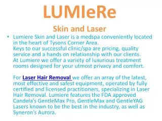 Lumire skin and laser virginia | affordable Hair Removal