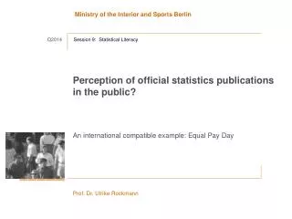 Perception of official statistics publications in the public ?