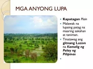 mga anyong lupa