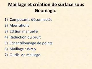 maillage et cr ation de surface sous geomagic