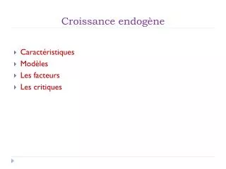 croissance endog ne