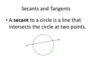 Secants and Tangents