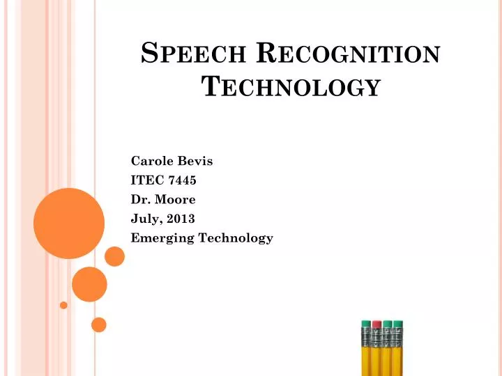 speech recognition technology