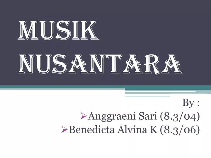 musik nusantara