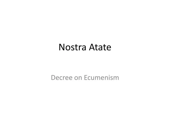 nostra atate