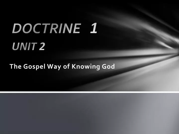 the gospel way of knowing god