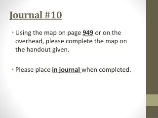 Journal #10