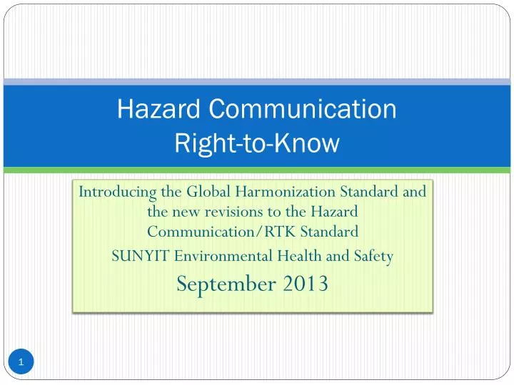 hazard communication right to know