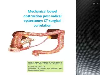 Mechanical bowel obstruction post radical cystectomy: CT-surgical correlation