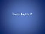 Honors English 10 - slide 1