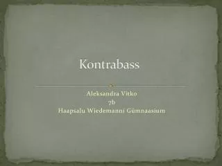 Kontrabass