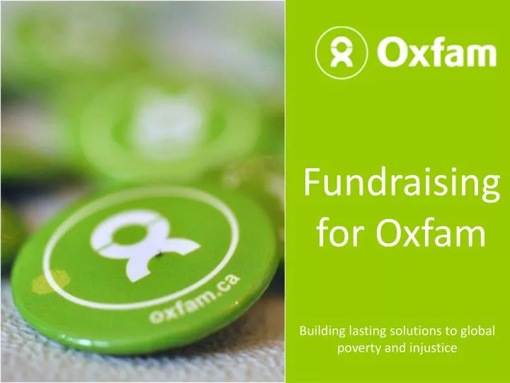 fundraising for oxfam