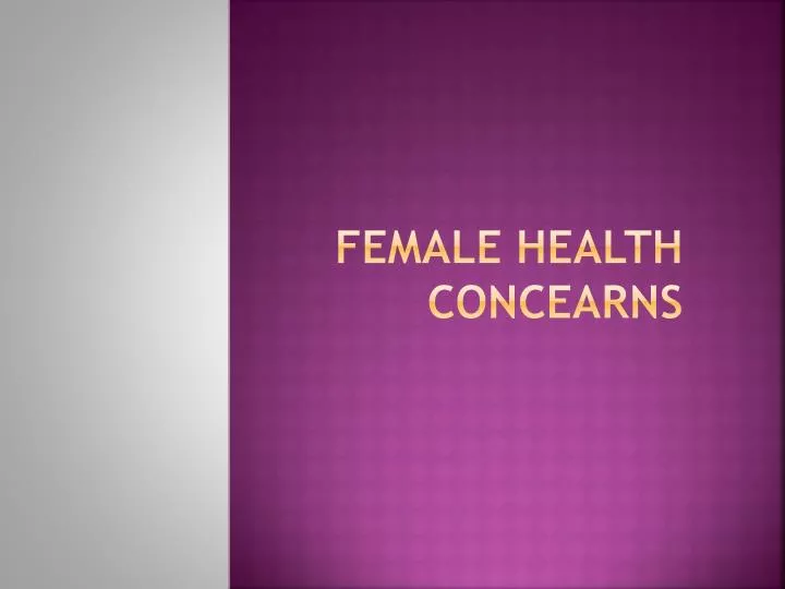 female health concearns