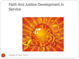 Faith And Justice Development in Service