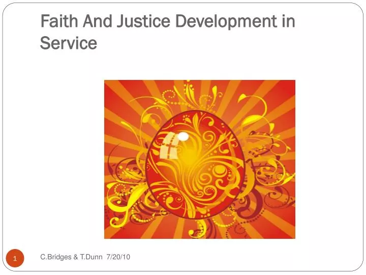 faith and justice development in service