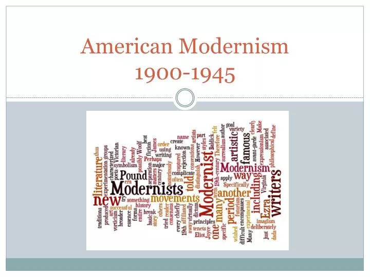 american modernism 1900 1945
