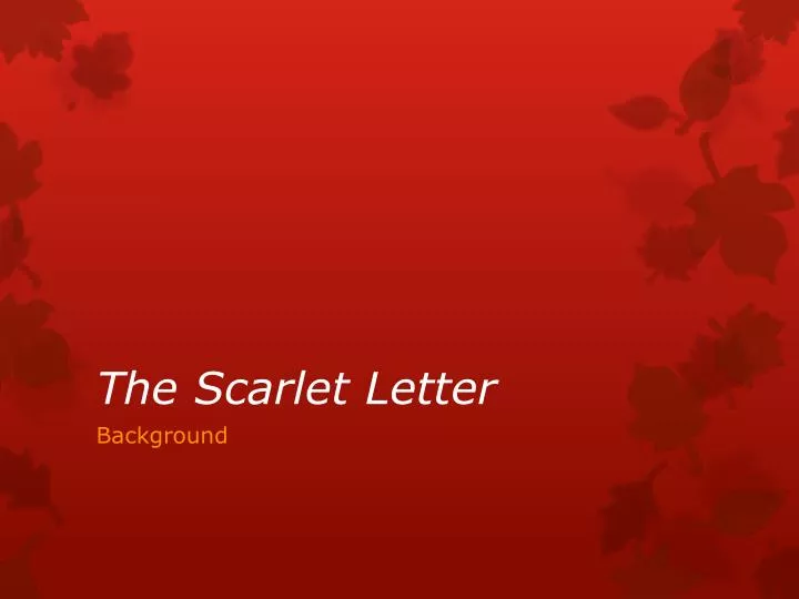 the scarlet letter