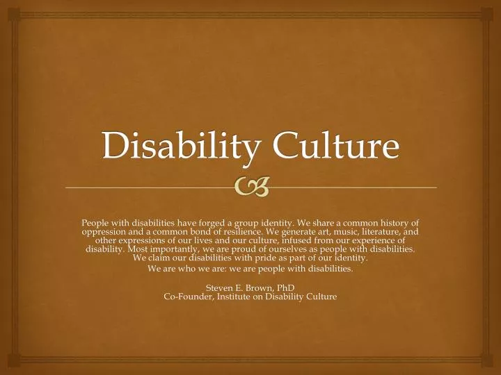 disability culture