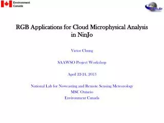 RGB Applications for Cloud Microphysical Analysis in NinJo