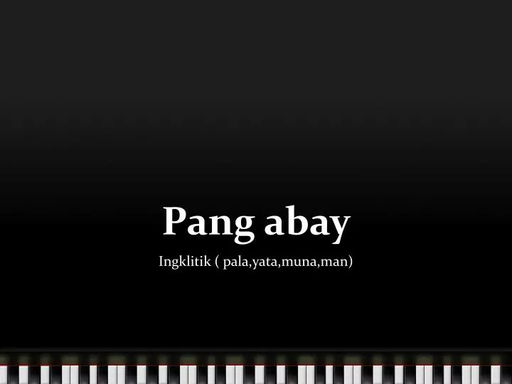pang abay
