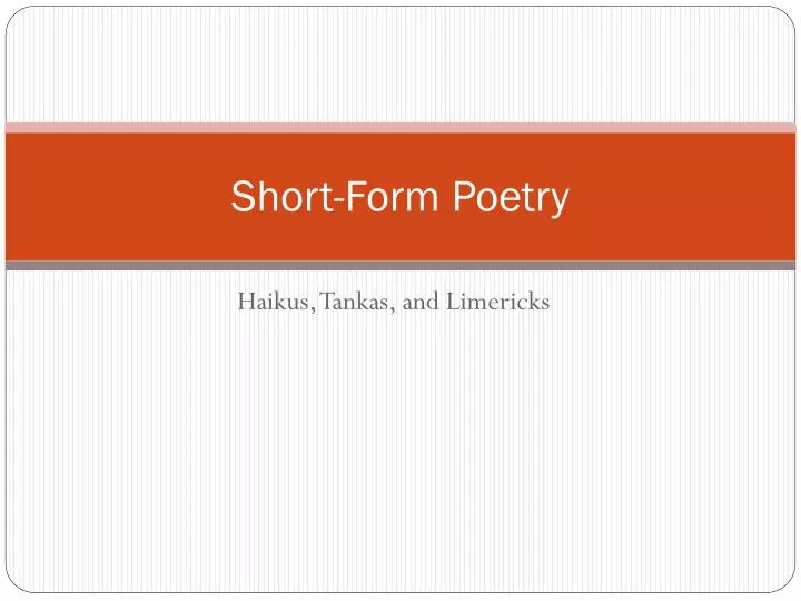 short form poetry