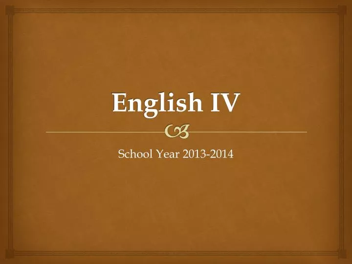 english iv