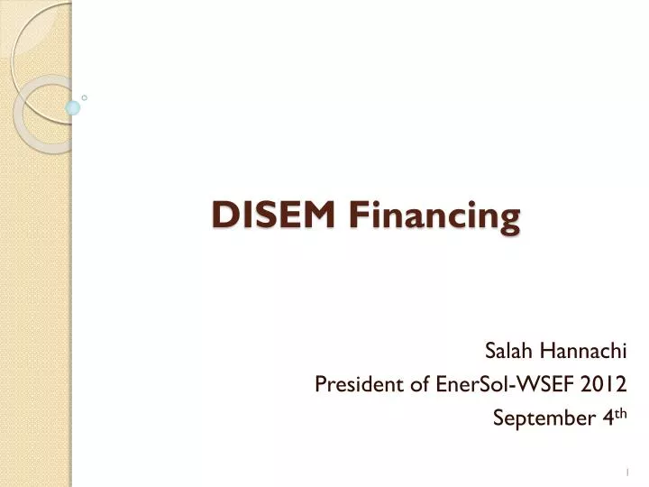 disem financing