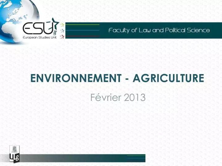 environnement agriculture