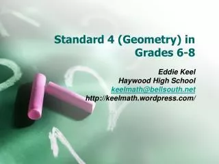 Standard 4 (Geometry) in Grades 6-8