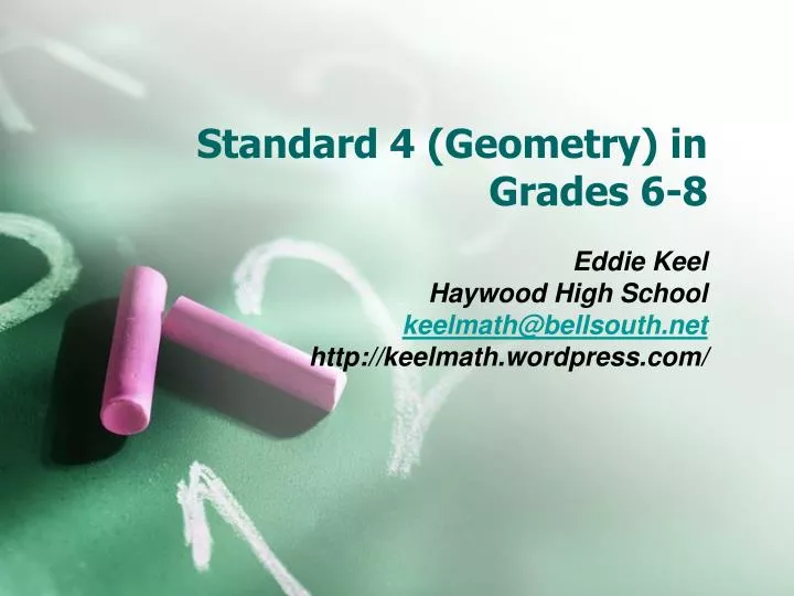 standard 4 geometry in grades 6 8