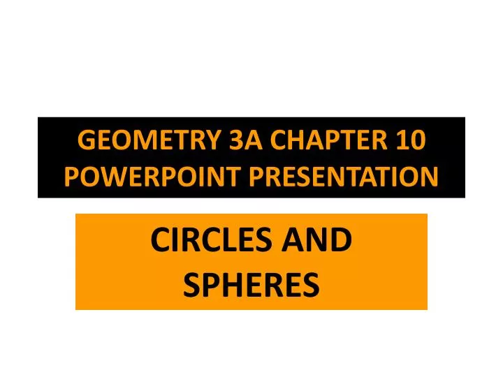 geometry 3a chapter 10 powerpoint presentation
