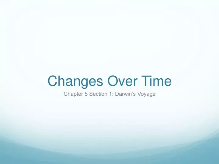 changes over time