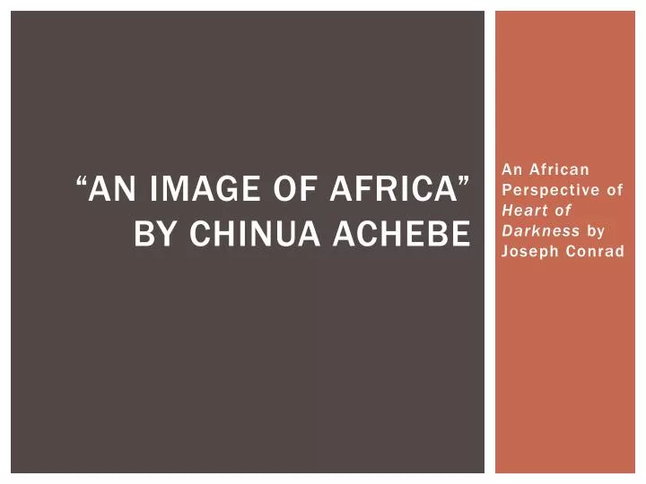an image of africa by chinua achebe